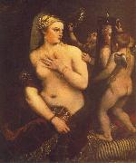 TIZIANO Vecellio Venus at her Toilet Germany oil painting artist